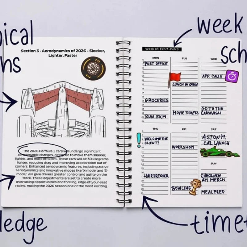 2025 Formula Planner & Calendar