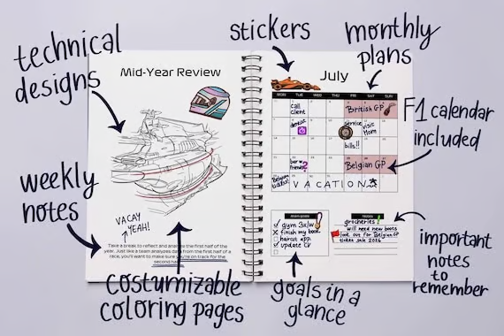 2025 Formula Planner & Calendar